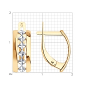 Серьги из золота с алмазной гранью