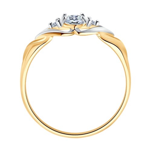 Кольцо из серебра с чернением и бриллиантом