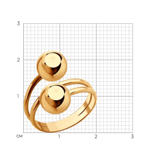 Кольцо из золота с жемчугом и фианитами 