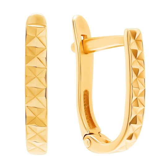 Серьги из золота с топазами и фианитами Серьги из золота с топазами и фианитами