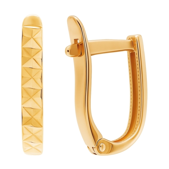 Серьги из золота с топазами и фианитами Серьги из золота с топазами и фианитами