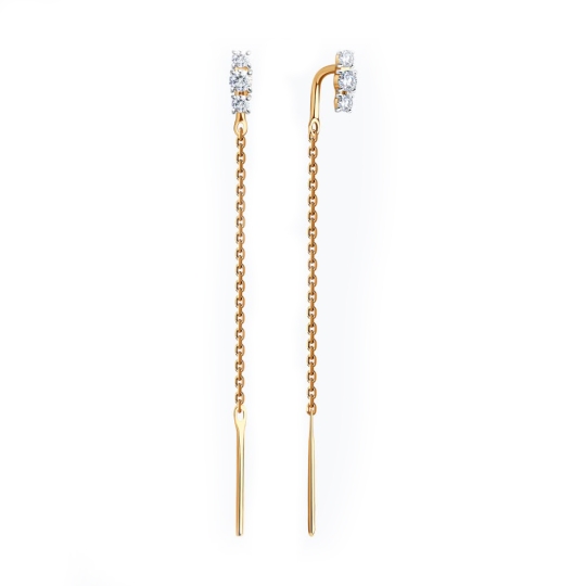 Серьги из белого золота с бриллиантами 