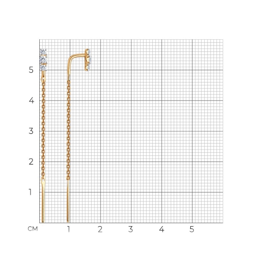 Серьги из белого золота с бриллиантами 