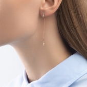 Серьги из золота с фианитами