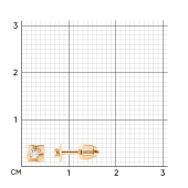 Серьга одиночная из золота с фианитом