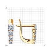Серьги из золота с фианитами