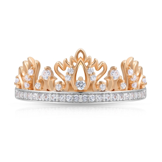 Кольцо из золота с фианитами