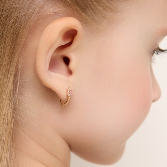 Серьги из золота с фианитами 