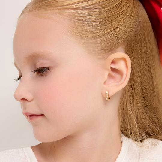 Серьги из золота с фианитами