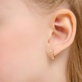 Серьги из золота с фианитами