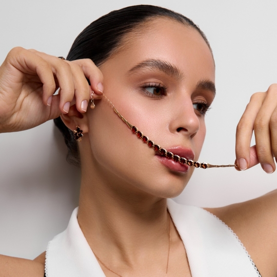 Браслет из золота с фианитами