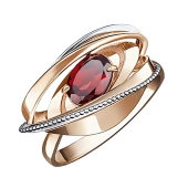 Кольцо из золота с гранатом