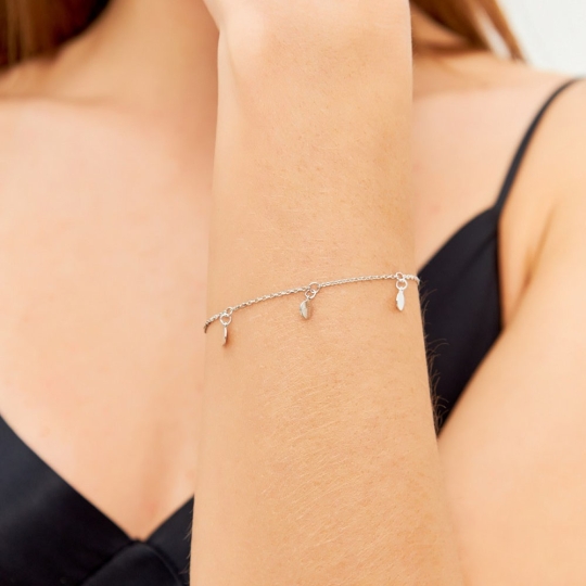 Браслет из серебра плетения "Панцирное"