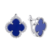 Серьги из серебра с керамикой