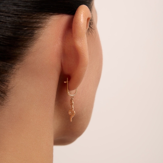 Серьги из комбинированного золота