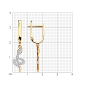 Серьги из золота с фианитами