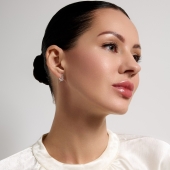 Серьги из золота с фианитами