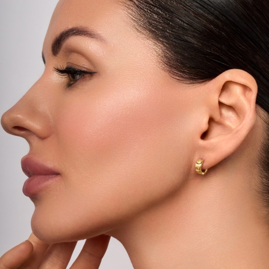 Серьги из золота с фианитами