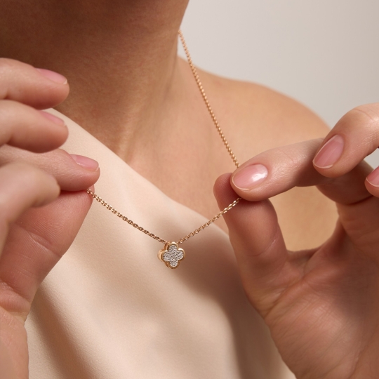 Подвеска из золота с фианитами