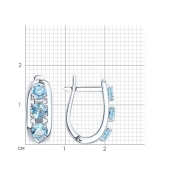 Серьги из серебра с топазами