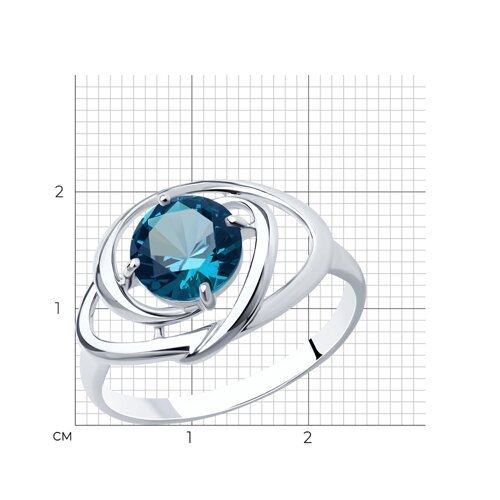Кольцо из серебра с ситаллом