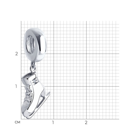 Подвеска из серебра с фианитами