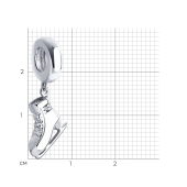 Подвеска-шарм из серебра с фианитами 
