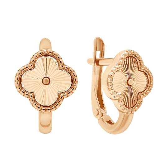 Серьги из золота с фианитами