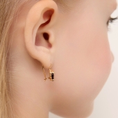 Серьги из золота с гранатами