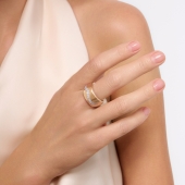 Кольцо из золота с фианитами