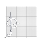 Подвеска-буква из серебра с фианитами 