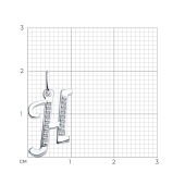 Подвеска-буква из серебра с фианитами 