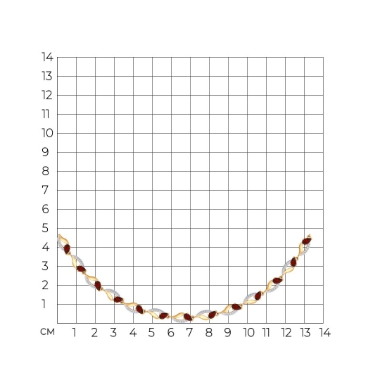 Колье из золота с фианитом