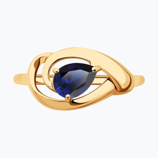 Кольцо из золота с гранатом