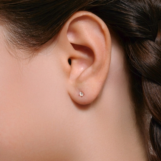 Серьги из золота с фианитами