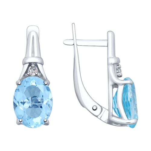 Одиночная серьга из серебра