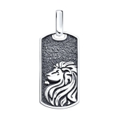 Подвеска из серебра с чернением 