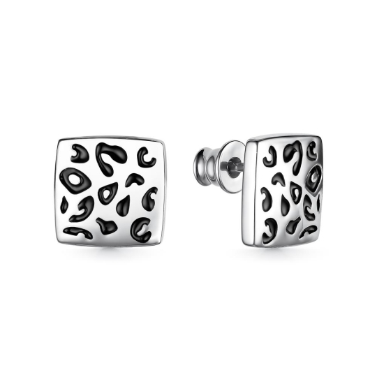 Серьги из серебра с эмалью