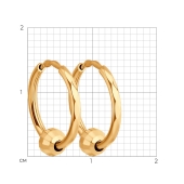 Серьги-кольца из золота 