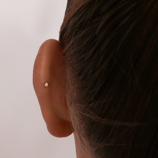 Пирсинг из золота с фианитом