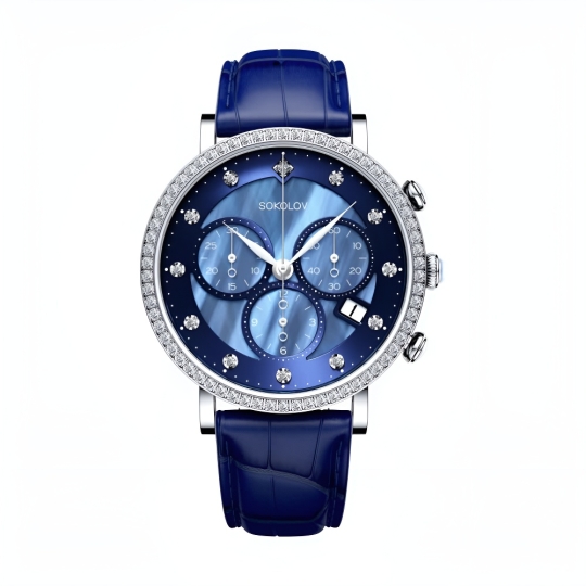 Женские серебряные часы с фианитами