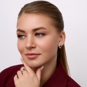 Серьги из золота с бриллиантами и сапфирами