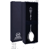 Ложка чайная из серебра с чернением 