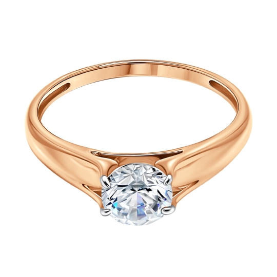 Обручальное кольцо из золота с бриллиантами