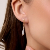 Серьги из золота с фианитами