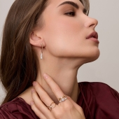 Серьги из золота с фианитами