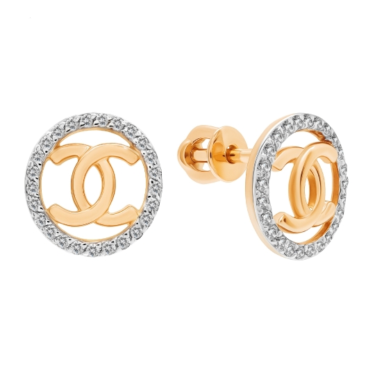 Серьги из золота с бриллиантами  Серьги из золота с бриллиантами