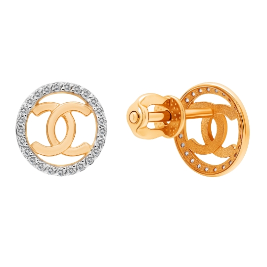 Серьги из золота с бриллиантами  Серьги из золота с бриллиантами