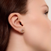 Серьги из золота с фианитами