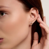 Серьги из золота с фианитами